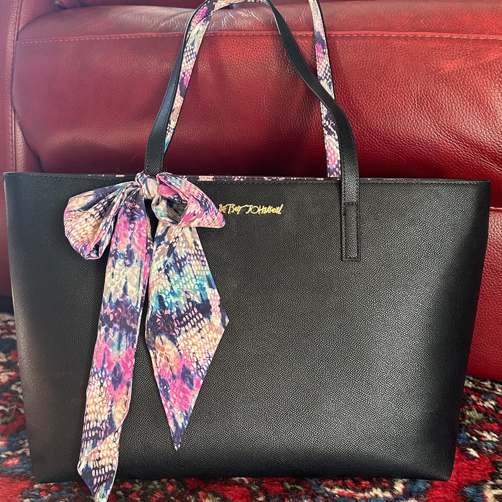 Betsey Johnson Black Tote Bag
